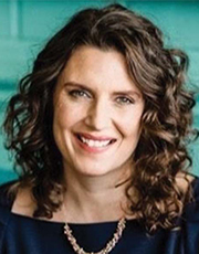 Woman smiling.